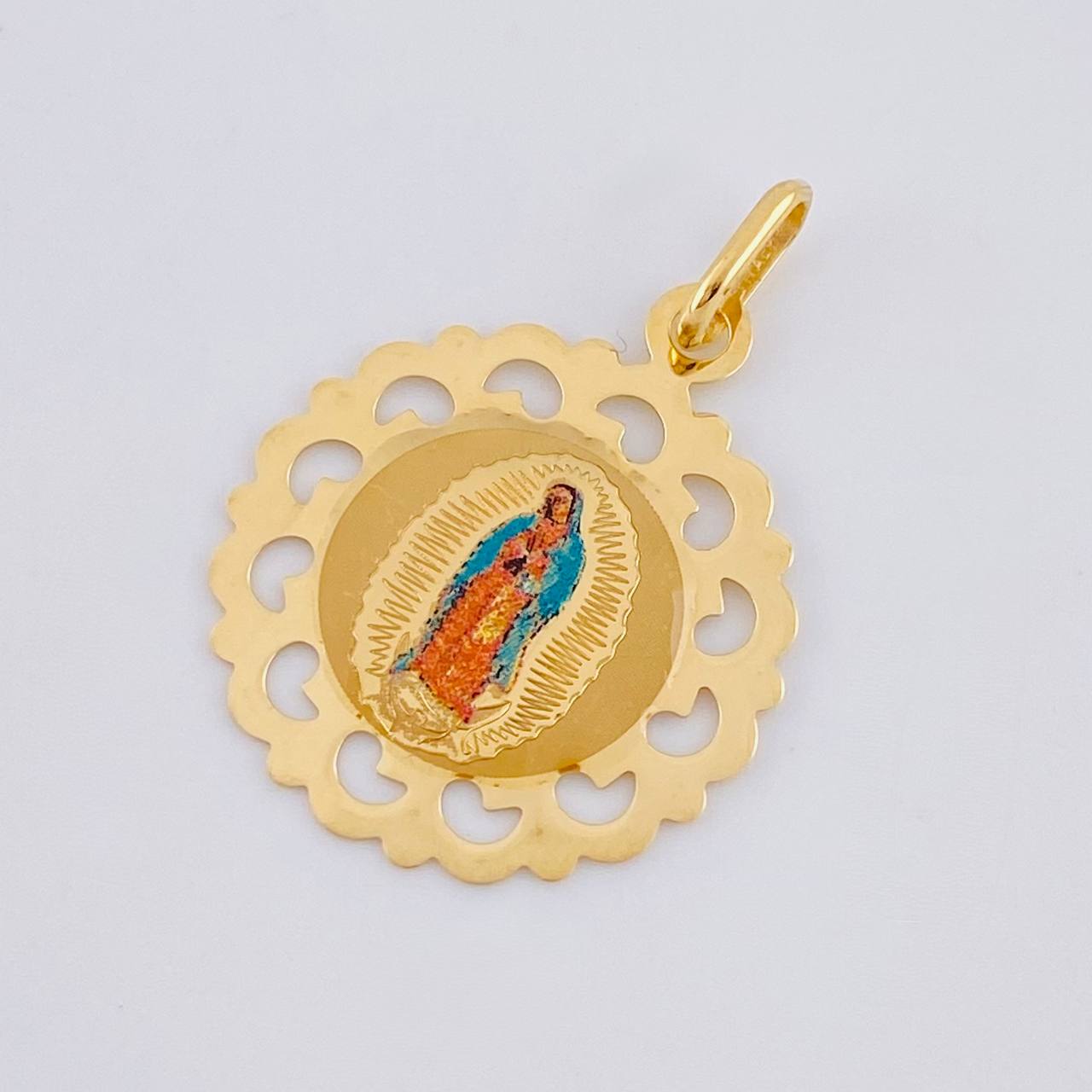 Pendant Virgin of Guadalupe 1.2 g / 1 in Yellow Gold 18K