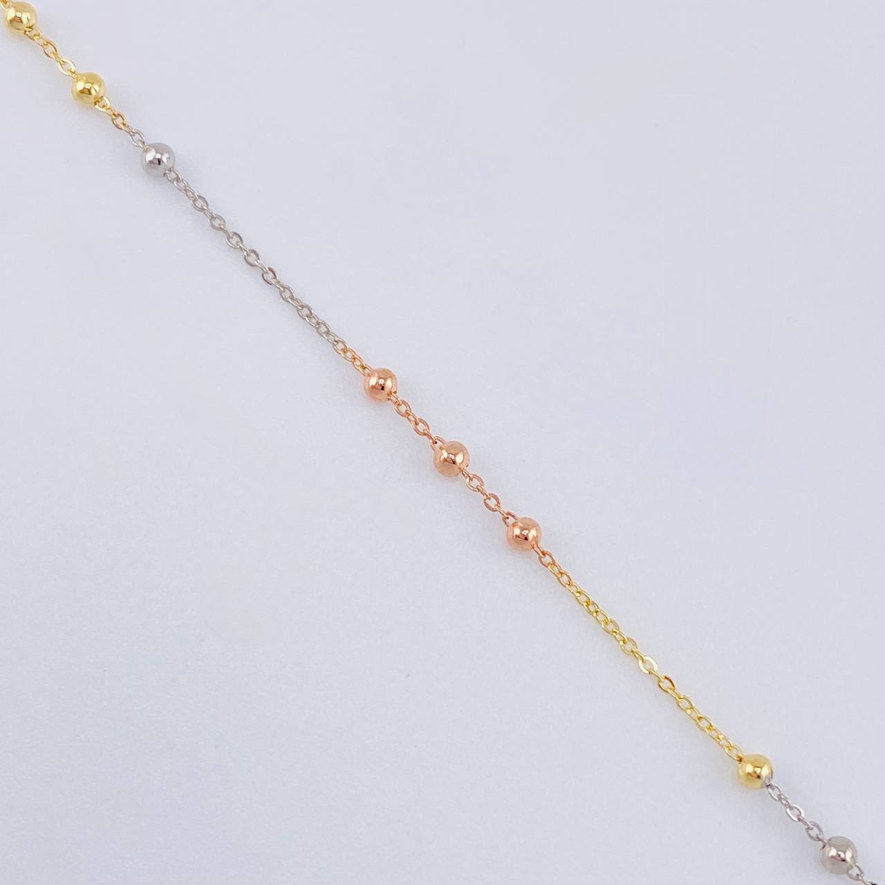 Classic Link Chain Beads 1.7 g / 17 1/2 in / 1.8 mm Three Golds 18K