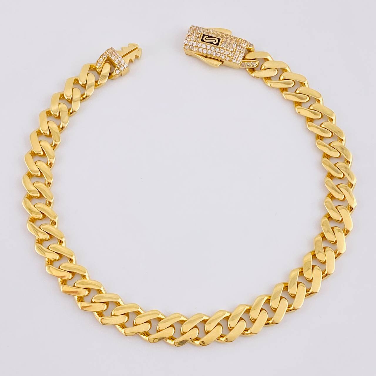 Bracelet Monaco 10 g / 8 in / 7 mm Yellow Gold 18K