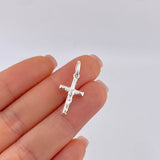 Dije Cruz Cristo 0.95 g / 1 in Plata 925