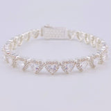Pulso Corazones 17 g / 7 1/4 in / 7.1 mm Plata 925