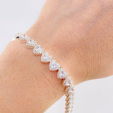 Pulso Corazones Seguidos 17.5g / 7 1/4 in / 7.1mm Plata 925