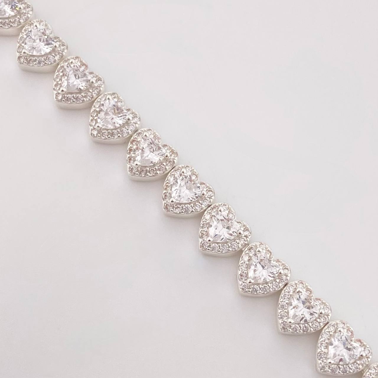 Pulso Corazones 17 g / 7 1/4 in / 7.1 mm Plata 925