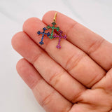 Dije Tres Cruces 1.35g / 1 in Dos Oros Negro Amarillo 18K