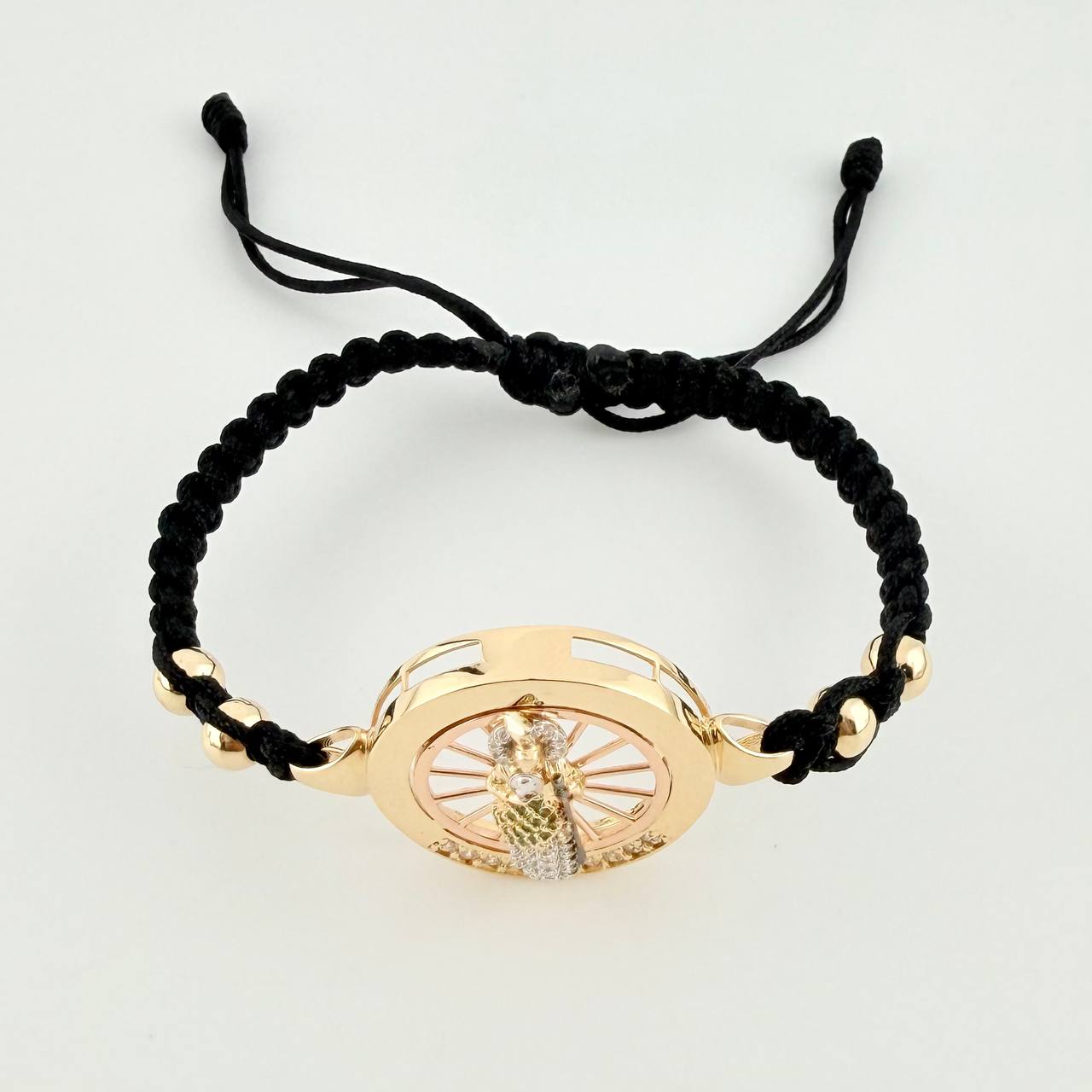 Woven Bracelet Saint Jude Thaddeus Three Golds 18K