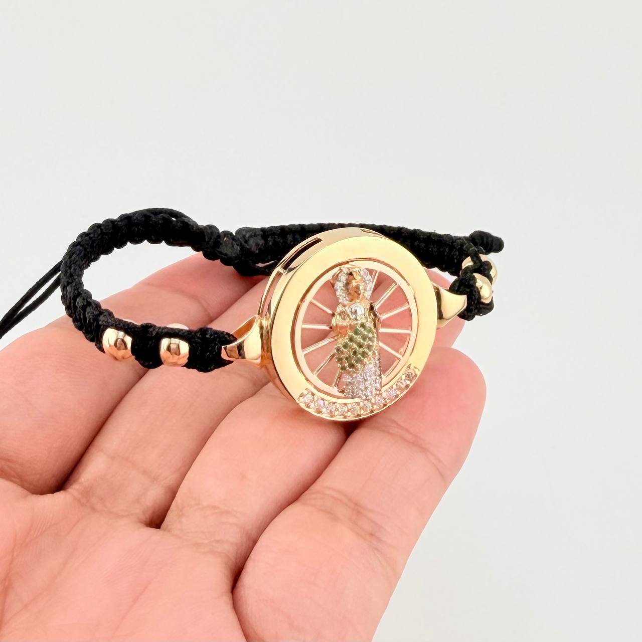 Woven Bracelet Saint Jude Thaddeus Three Golds 18K