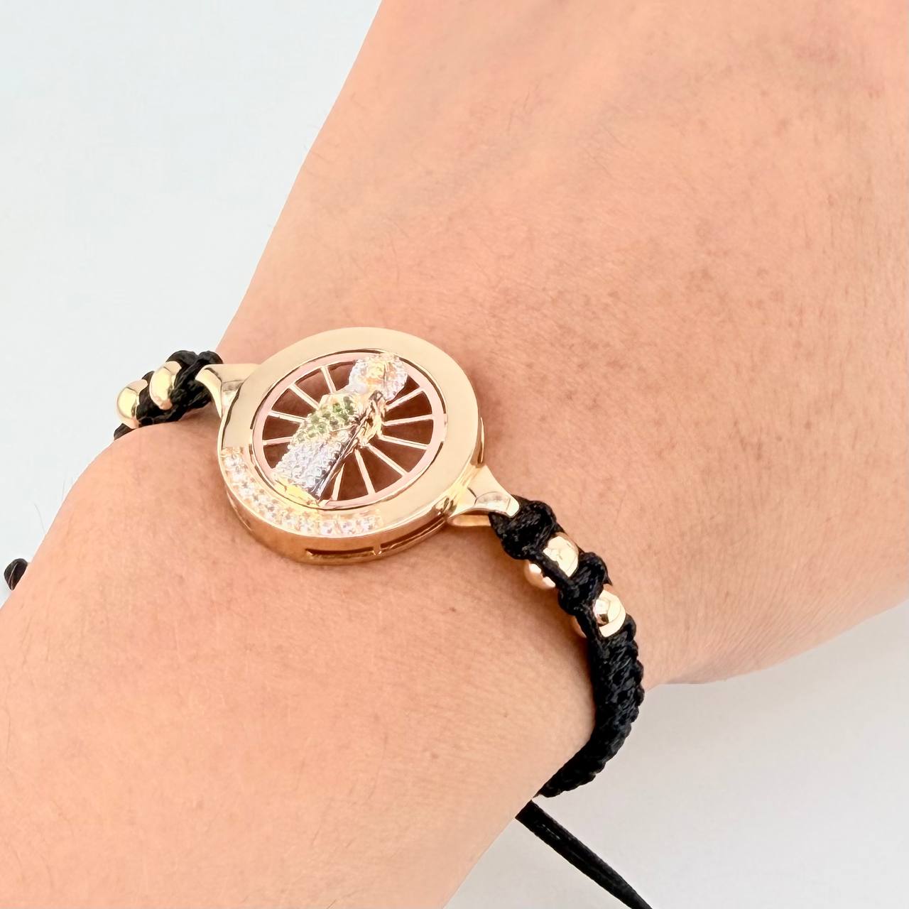 Woven Bracelet Saint Jude Thaddeus Three Golds 18K
