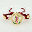 Woven Bracelet Virgin of Guadalupe Yellow Gold 18K