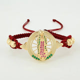Woven Bracelet Virgin of Guadalupe Yellow Gold 18K