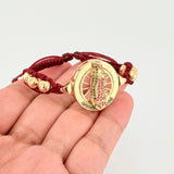 Woven Bracelet Virgin of Guadalupe Yellow Gold 18K