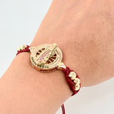Woven Bracelet Virgin of Guadalupe Yellow Gold 18K