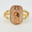 San Judas Woven Bracelet Three Golds 18K