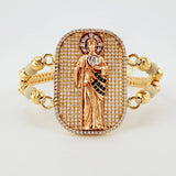 San Judas Woven Bracelet Three Golds 18K