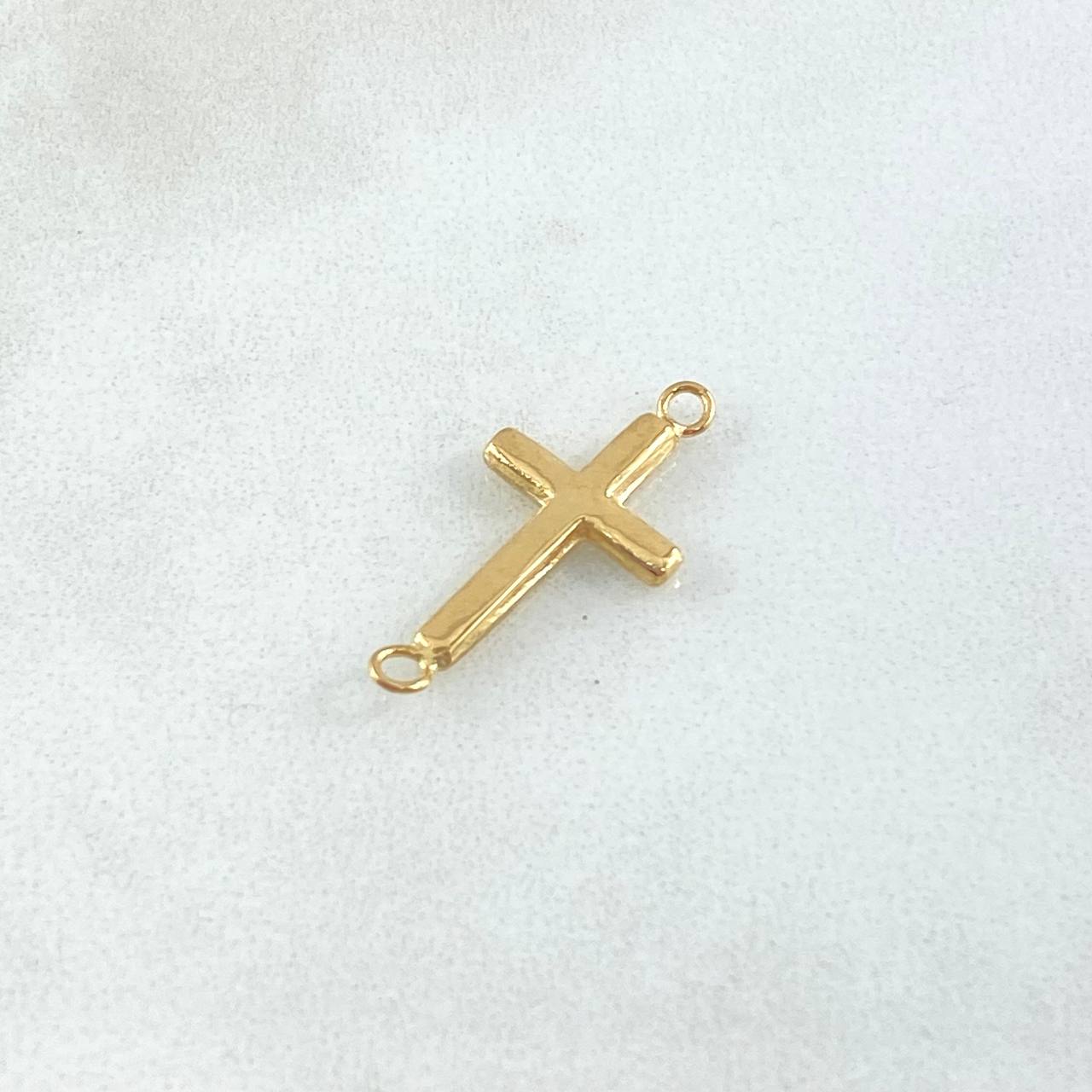 Herraje Cruz 0.4gr / 2.1cm-Lisa Oro Amarillo 18K *