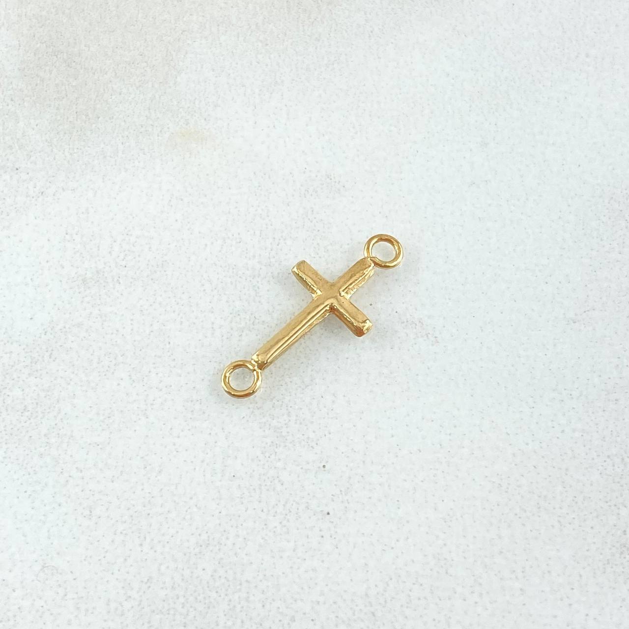 Herraje Cruz 0.2gr / 1.7cm-Lisa Oro Amarillo 18K *