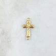 Herraje Cruz Cristo 0.4gr / 2.1cm / Texturizado Oro Amarillo 18K