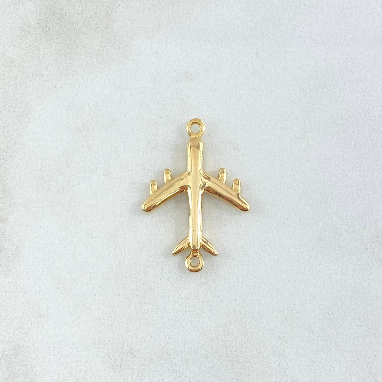 Herraje Avion 2.15gr / 2.5cm / Liso Oro Amarillo 18K ©