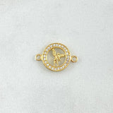 Charm San Miguel Arcangel 1gr / 1.7cm / White Zircons Yellow Gold 18K ©