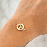 Charm San Miguel Arcangel 1.05gr / 1.7cm / White Zircons Yellow Gold 18K