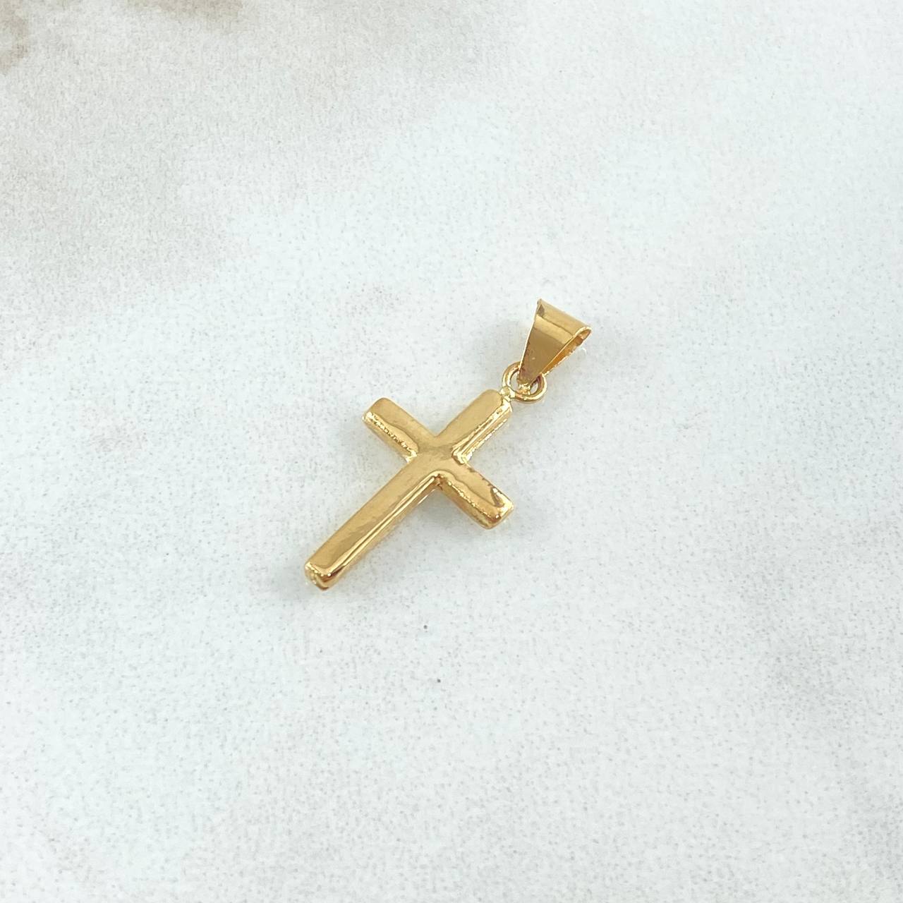 Dije Cruz 0.5gr / 2.3cm / Lisa Oro Amarillo 18K