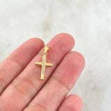 Dije Cruz 0.5gr / 2.3cm / Lisa Oro Amarillo 18K