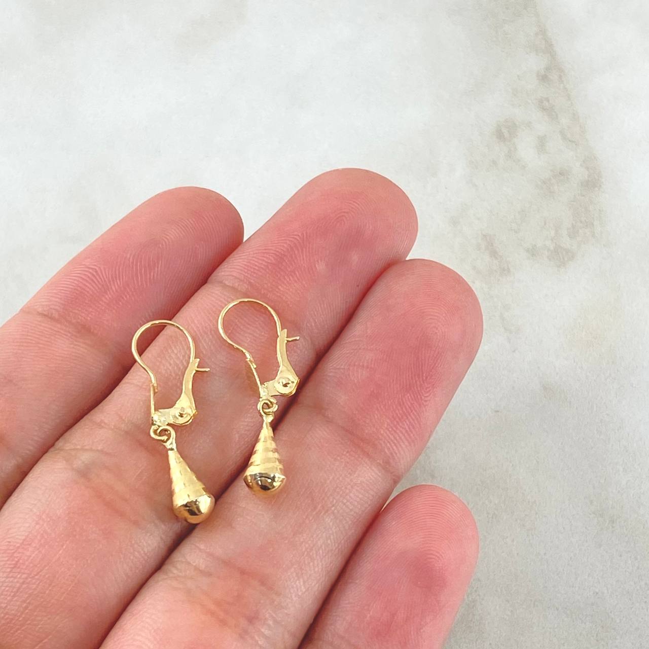 Candongas Lagrimas 0.7gr / 2.3cm / Oro Amarillo 18K *
