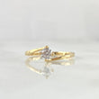 Ring Solitaire 1.4g / T6 / White Zircon Yellow Gold 18K