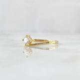 Ring Solitaire 1.4g / T6 / White Zircon Yellow Gold 18K