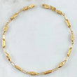 Pulso Rustico Dubai Combinado 1.8gr / 13cm-Oro Amarillo 18K *