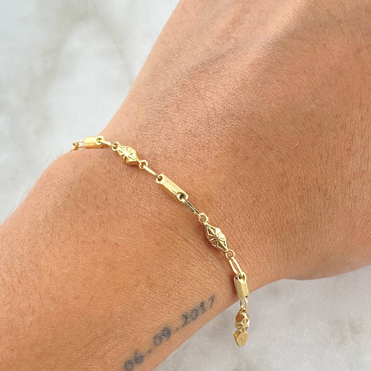 Bracelet Combined 2.6gr / 20cm-Yellow Gold 18K ©