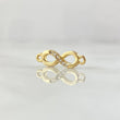 Herraje Infinito 0.7gr / 1.6cm-Circones Blancos Oro Amarillo 18K *