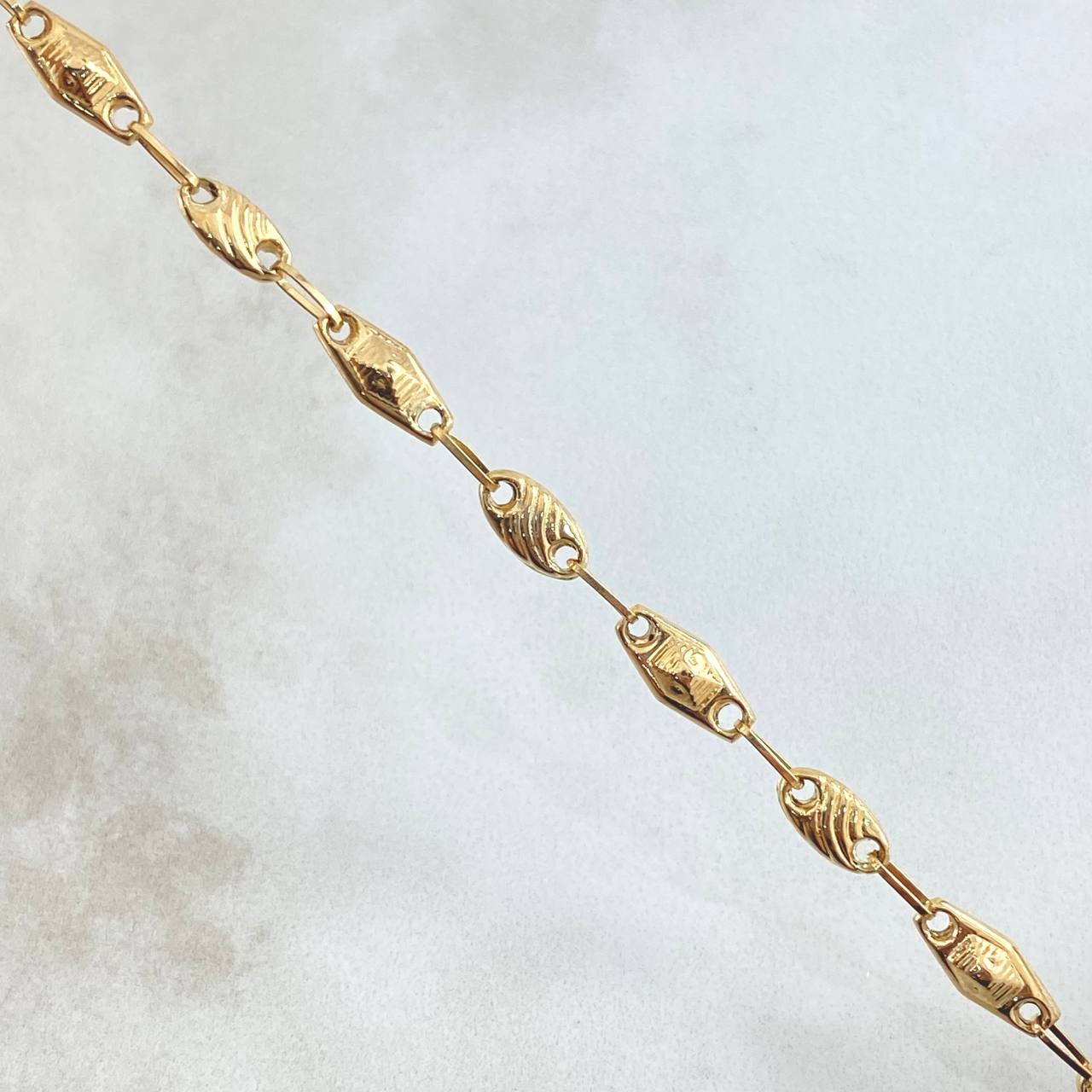 Pulso Rustico GC Rombo diamandato 3.25gr / 20cm-Oro Amarillo 18K
