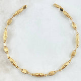 Pulso Rustico Dubai Rayado 3.45gr / 21cm-Oro Amarillo 18K