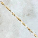 Pulso Rustico Dubai Rayado 3.3gr / 21cm-Oro Amarillo 18K ©