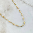 Rustic Chain with Rhombus and Intercalated Cylinders 7.7gr / 63cm-Yellow Gold 18K ©
