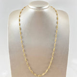 Rustic Chain with Rhombus and Intercalated Cylinders 7.7gr / 63cm-Yellow Gold 18K ©