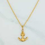 Rope Chain Set + Anchor Pendant / 1.85gr / 23 1/2 in 18K Yellow Gold