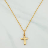 Rope Chain Set + Cross Pendant / 1.6gr / 23 1/2 in 18K Yellow Gold