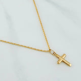 Rope Chain Set + Cross Pendant / 1.6gr / 23 1/2 in 18K Yellow Gold