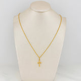 Rope Chain Set + Cross Pendant / 1.6gr / 23 1/2 in 18K Yellow Gold
