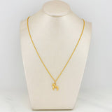 Set Rope Chain + Pendant Horse / 1.7gr / 23 1/2 in Yellow Gold 18K