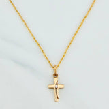 Rope Chain Set + Cross Pendant / 1.85gr / 23 1/2 in 18K Yellow Gold