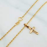 Rope Chain Set + Cross Pendant / 1.85gr / 23 1/2 in 18K Yellow Gold