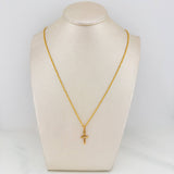 Rope Chain Set + Cross Pendant / 1.85gr / 23 1/2 in 18K Yellow Gold
