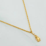 Set Rope Chain + Pendant Angel / 1.25gr / 19 3/4 in Yellow Gold 18K