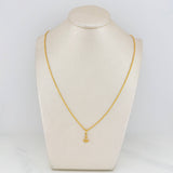 Set Rope Chain + Anchor Pendant / 1.55gr / 19 3/4 in 18K Yellow Gold