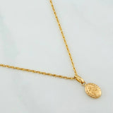 Set Rope Chain + Pendant Virgen Del Carmen / 1.4gr / 19 1/2 in Yellow Gold 18K