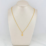 Set Rope Chain + Pendant Virgen Del Carmen / 1.4gr / 19 1/2 in Yellow Gold 18K