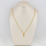 Set Rope Chain + Pendant Crown / 1.35gr / 19 3/4 in Yellow Gold 18K