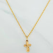 Rope Chain Set + Christ Cross Pendant / 1.5gr / 19 1/2 in 18K Yellow Gold